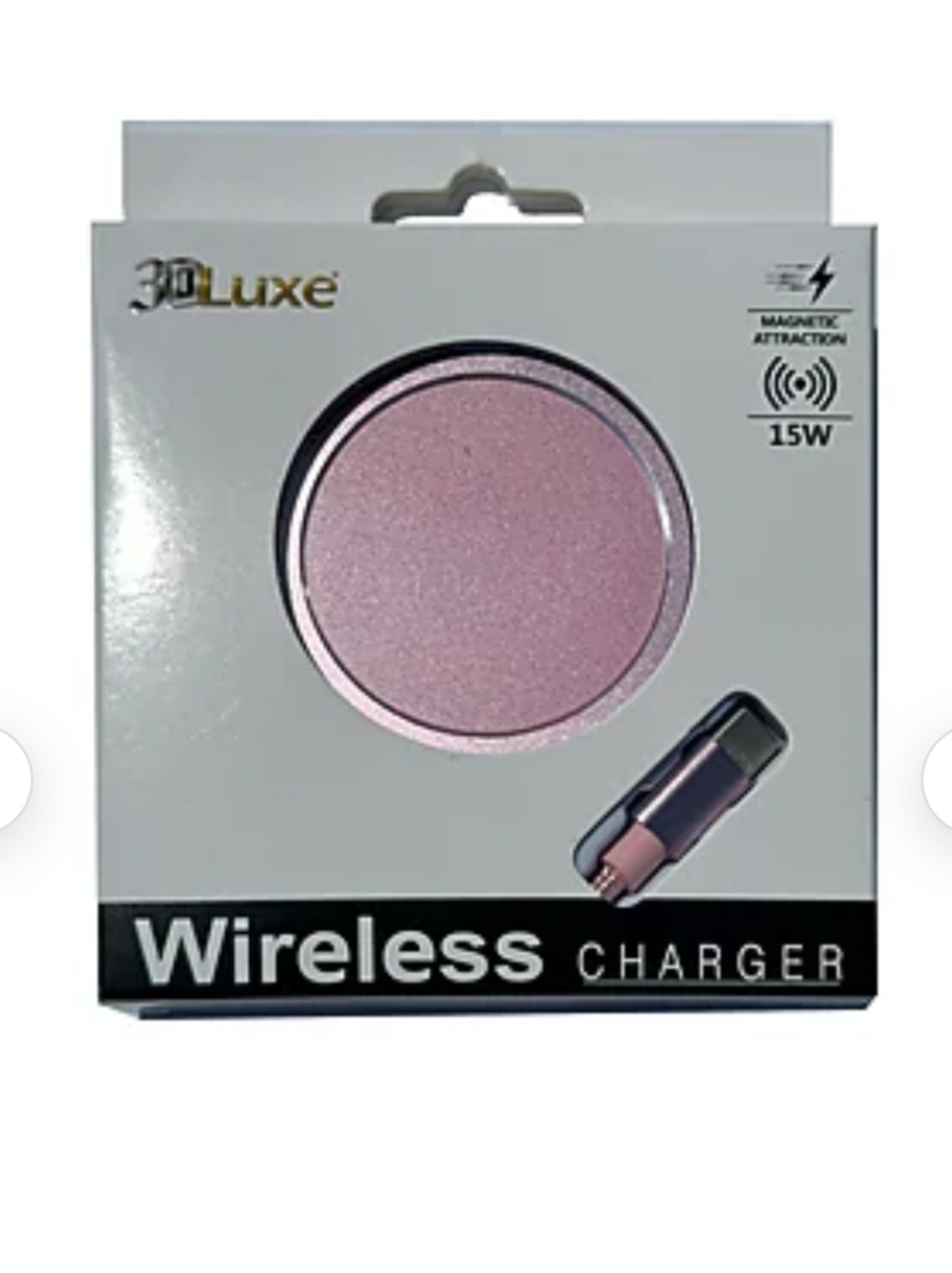 3D Luxe MagSafe Wireless Charging Pad, 3', Pink (C-WIRELESS-PINK) NIB